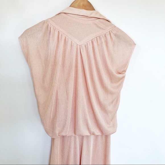 Vintage Peach Disco Dress - Picture 4 of 7